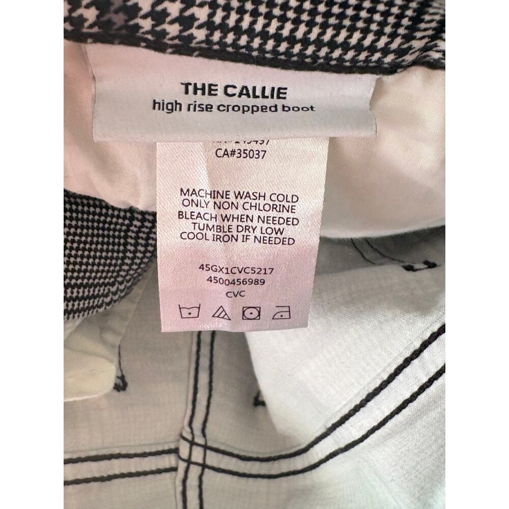 Joe's Jeans Callie High Rise Bootcut Plaid Pants 29 8 Black Cavendish Check Crop - Picture 5 of 8